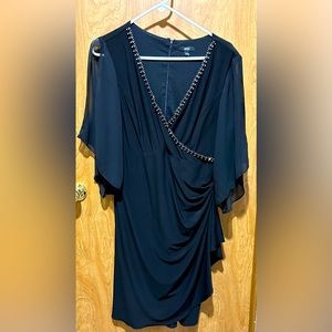 MSK Sleeveless sheer Black Dress size L